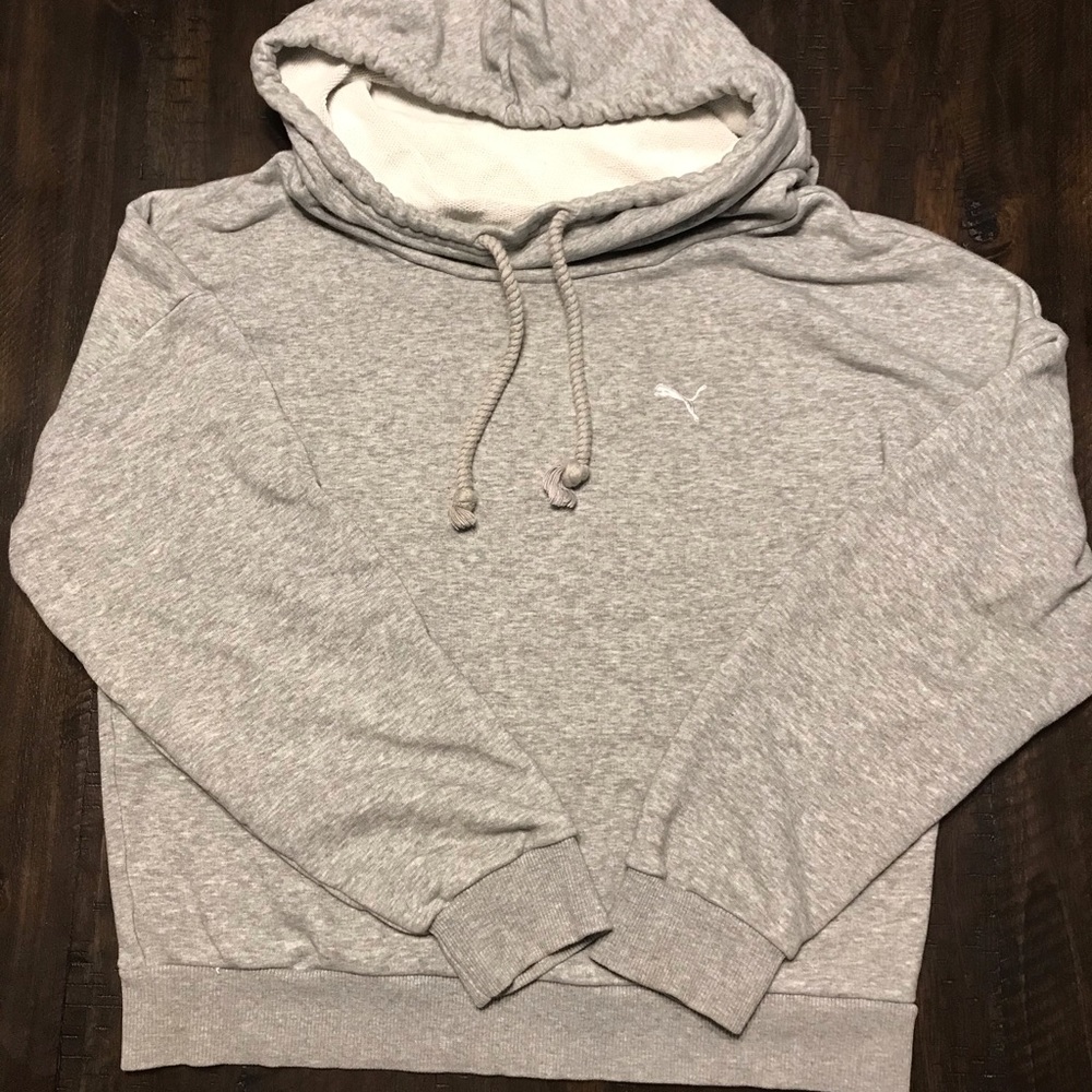 Puma color gray hoodie, size small